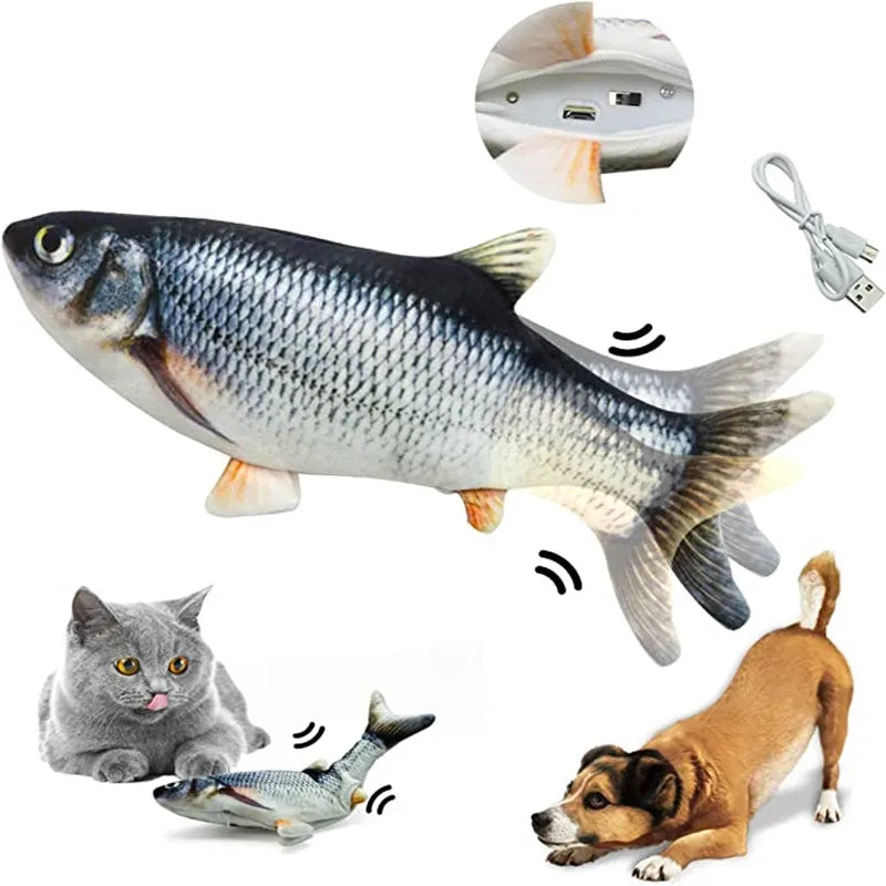 Cat Toys Fish USB Charger Fish Interactive Toy Realistic