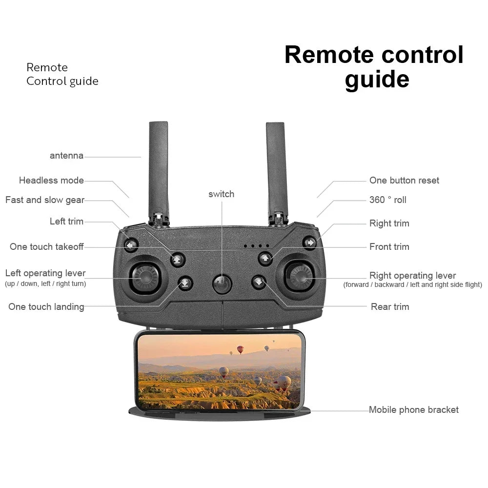 E99 Pro Drone Quadcopter Remote Control