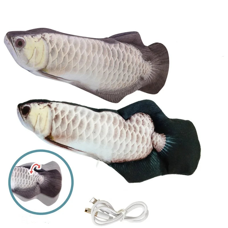 Cat Toys Fish USB Charger Fish Interactive Toy Realistic