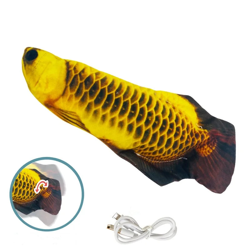 Cat Toys Fish USB Charger Fish Interactive Toy Realistic