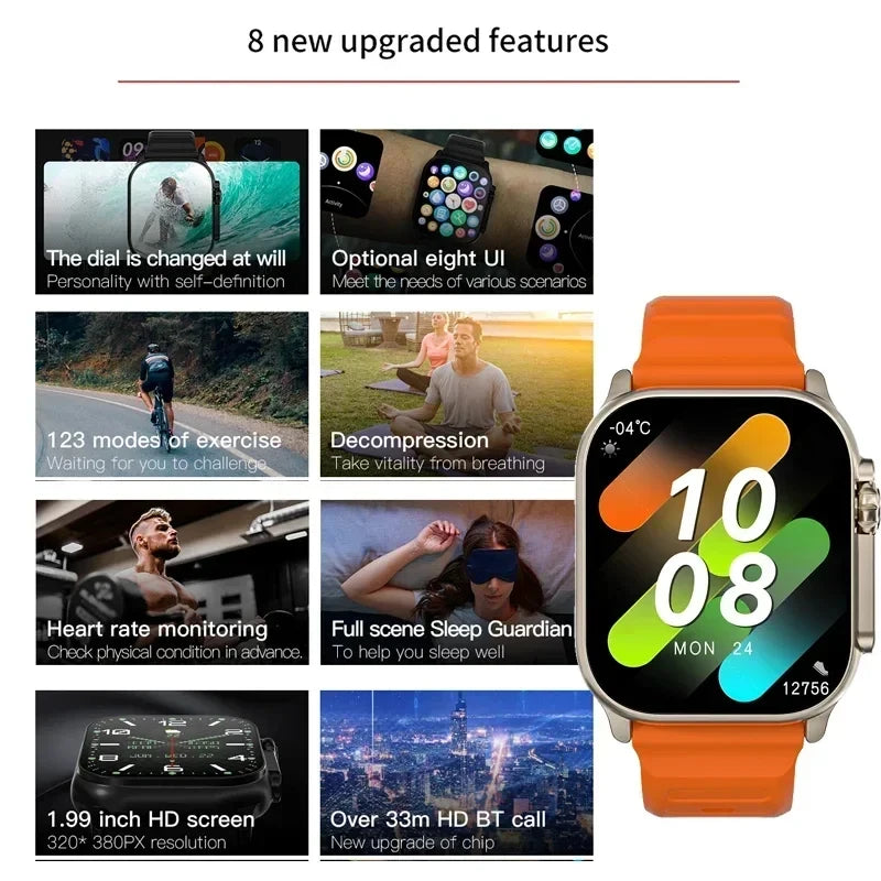 T900Ultra Smartwatch Bluetooth Talk  for Android IOS Men Women